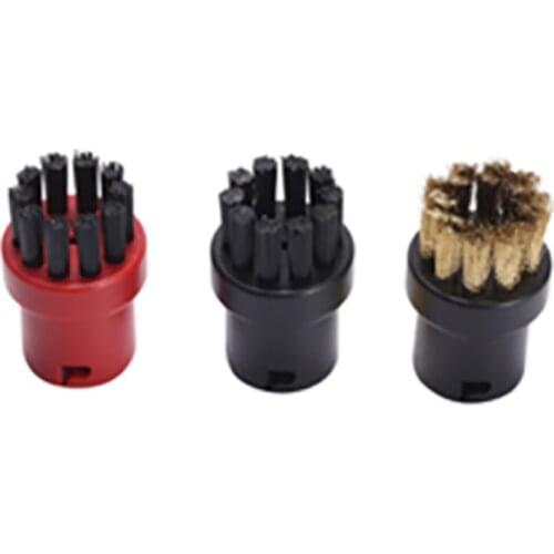 3Pcs Nozzle Nylon Brass Bristle Brushes for Karcher SC1 SC2 SC3 SC4 SC5 SC7 EasyFix Mop Cloth Rags Steam Cleaner Parts