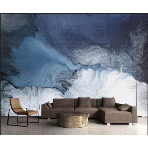 Milofi customized 3D photo mural wallpaper modern simple and fresh dynamic line TV decorative painting background wall