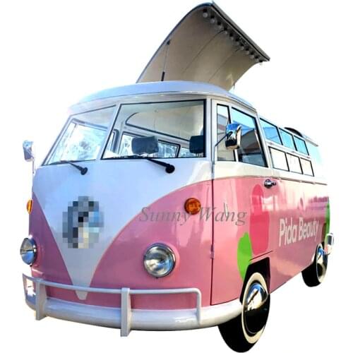 4.32m Mobile Catering Food Cart Street Van Para Trailer Caravan Coffee Cart Retro Truck