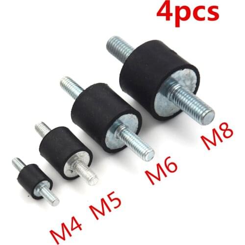 4pcs M4 M5 M6 M8 4Size Anti Vibration Silentblock Boat Car Bobbin Rubber Mounts Male Tools Wholesale