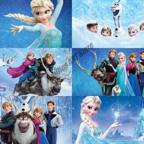 Disney Elsa Frozen Anime DIY 5D Diamond Painting Full Round Mosaic Diamond Embroidery Picture Cross Stitch Kits Home Decor Gift