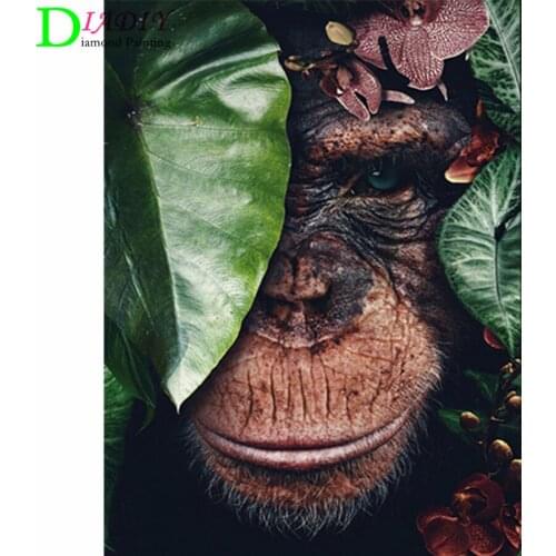 Full Square Diamond Embroidery DIY Diamond Painting Cross Stitch Drill Tiger Lion Face& Flowers Picture of Rhinestones