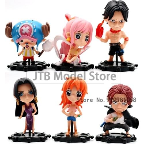 One Piece Anime Action Figure Boa Hancock PVC Q Version Ace Statue Collection Desktop Decoration Toys Gift Shirahoshi Hime Figma