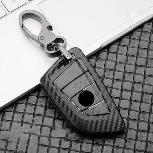 Car Glossy Carbon fiber ABS Key Case for BMW 1 3 5 7 Series X1 X3 X4 X5 X6 M3 M5 F20 F30 F10 E30 E46 E34 E70 Accessories