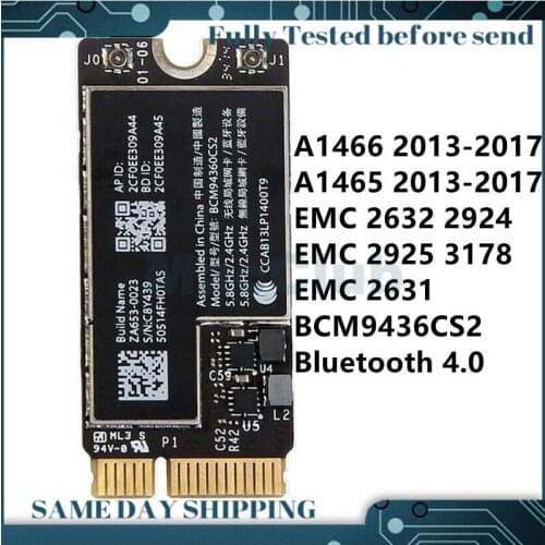 BCM94360CS2 Wireless Wifi Card Bluetooth 4.0 For 11" A1465 13" A1466 2013-2017 653-0023 wifi bluetooth card