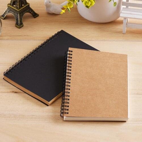 Notebook Spiral Sketchbook Graffiti Notebook for school supplies Size 18*12cm Kraft paper cover Notebook blank page