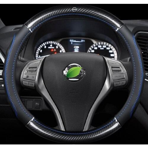 Genuine Leather Steering Wheel Covers Car-styling Accessories for nissan Pathfinder Armada Platina Qashqai Quest ROGUE Sport