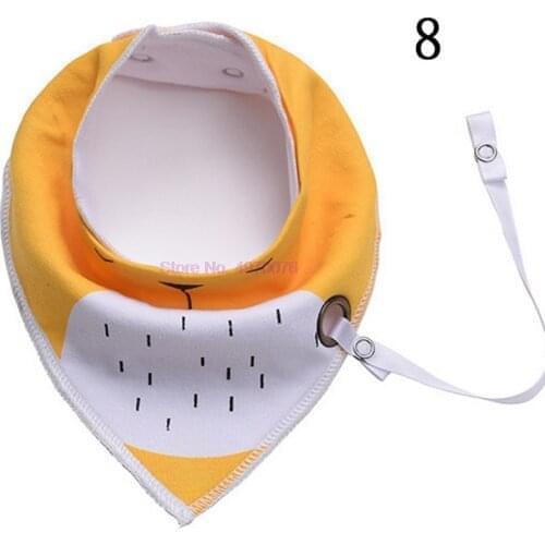 DHL 100pcs Cotton Baby Bandana Bibs Newborn Babador Feeding Burps Cartoon Infant Baby Bibs with Strap Baby Clothing Accessories