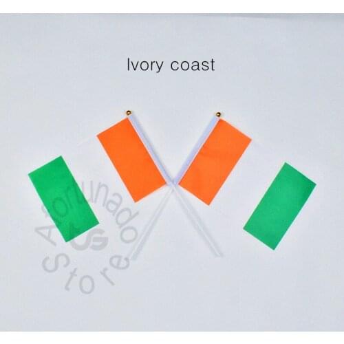 Ivory Coast Cote d'Ivoire 14*21cm Banner flag Hand waving National Flag for meet,Parade,party.Hanging,decoration