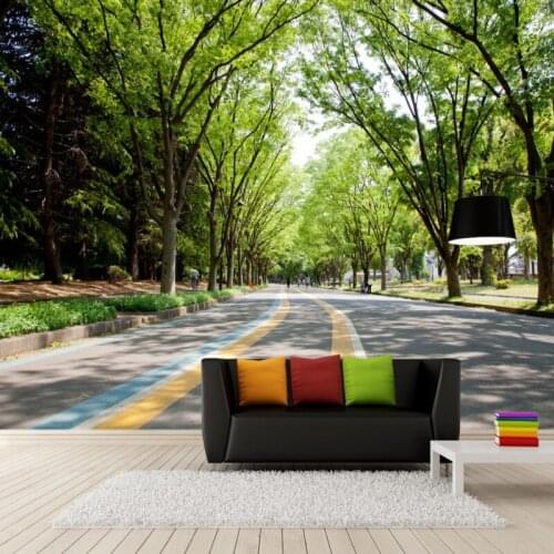 Photo wallpaper Custom natural park boulevard aesthetic mural TV backdrop wall living room restaurant wallpaper