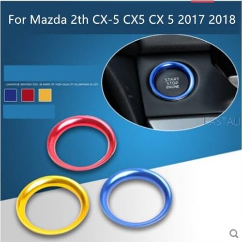 For Mazda 2th CX-5 CX5 CX 5 2017 2018 START Engine Button Replace Cover STOP Key Accessories Switch Decoration