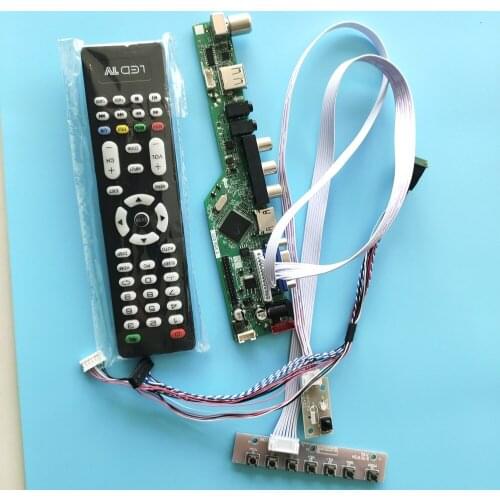 Kit for B101AW06 40pin LVDS USB HDMI Audio TV AV Display Controller board Screen 1024x600 remote VGA LCD LED panel monitor 10.1"