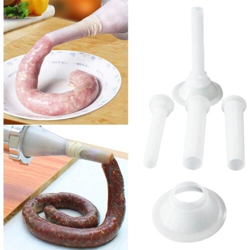 Food Grade Sausage Casing Shell Meat Tube Sausage Filling Handmade Meat Grinder Poultry Tool Set with 5.7cm or 5.7cm Base