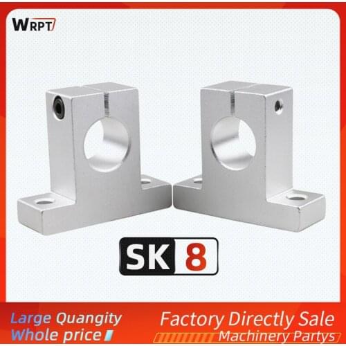 1PC High quality SK8 8mm linear bearing rail shaft support XYZ Table CNC Router SH8A for 3D printer sliding