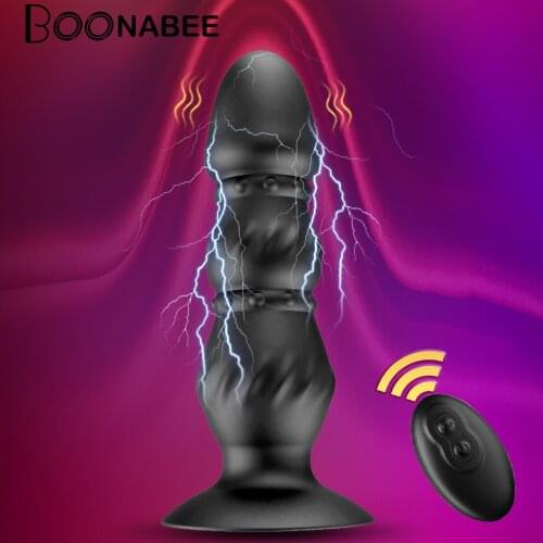 10 Speed Prostate Massager Anal Vibrator Butt Plug Stimulator USB Charge Sex Toy for Men Women Wireless Remote Control Anal Bead