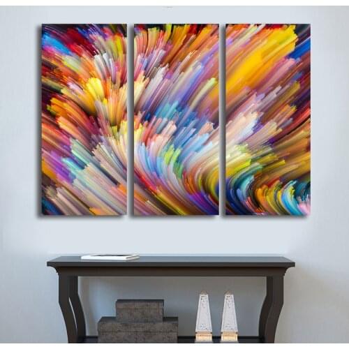 Fashion Oil Painting 3pcs colors-lines-clouds Paiting Home Decor On Canvas Modern Wall Art Canvas Print Poster Canvas Painting