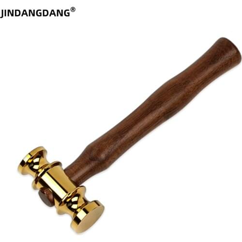 EDC Hammer With Wooden Handle, Hand-Made DIY Carving, Leather Craft Products Percussion Tool