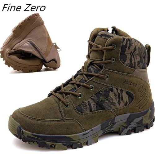New Brand High Quality Mens Winter Leather Shoes Men Waterproof Snow Boots Military Combat Boots Men Sneakers Tactical Boots