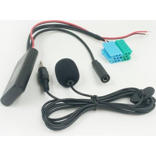 Biurlink Bluetooth Music Audio Cable Microphone Handsfree Adapter ISO for Fiat Grande Punto Alfa Romeo After 2007 For VISTEON