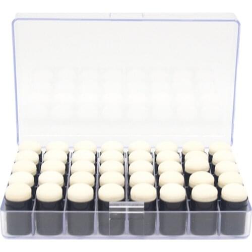 DIY Smear Sponge Daubers DIY Finger Paint Graffiti Drawing Tools Storage Box 40PCS/Box Finger Cots Set Smear Tool Drawing Tools