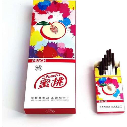 New Peach Blueberry Cherry Apple Herbal Tea Smoke Healthy Cigarettes No Nicotine Tobacco Fruit Tea