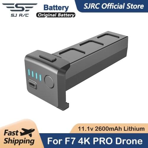 SJRC Original Battery For F7 4K PRO Drone 11.1V 2600mAh Lithium Batteries Spare Parts Accessories Kits Real Time Power Display