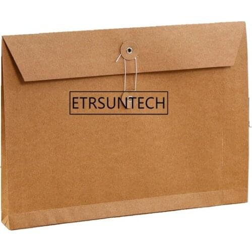 100Pcs/Lot White Black Brown Kraft Paper Bag clothing bag packaging T-shirt Short Sleeve Color File Bag Factory Wholesale
