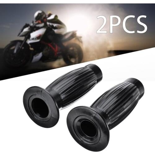For Triumph T150 For Norton Commando 2pcs 7/8inch Motorcycle Scooter Handlebar Hand Grips Black Rubber Plastic 97-2124 97-2125