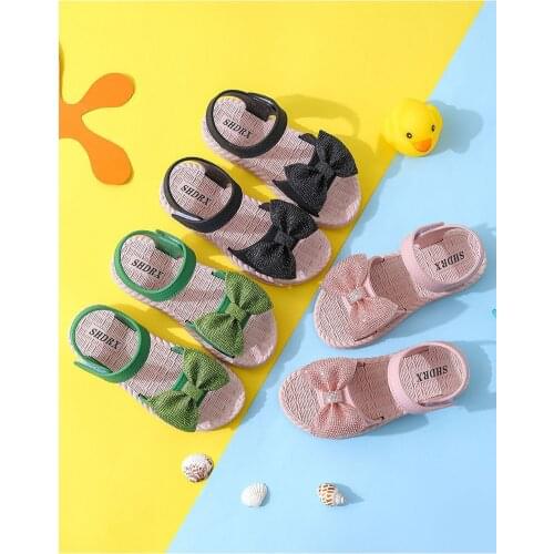 Girls Sandals Summer New Style Childrens Leisure Flat Soft Princess Shoes All-match Llittle Girls Beach Shoes סנדלים לילדים