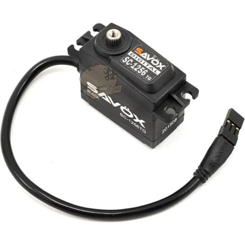 Savox Black Edition SC-1256 TG-BE Titanium gear servo 6V 0.15S 20KG for 1/10 1/8 RC Buggy drift Monster truck Crawler Scale