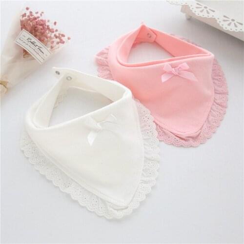 Maternal child supplies infant bib girl baby cotton saliva towel Mesh lace princess waterproof bib