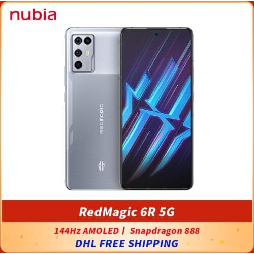 DHL Free Original Global Version RedMagic 6 Pro 5G Gaming SmartPhone 165Hz AMOLED Snapdragon 888 64MP Camera Red Magic 6 Pro