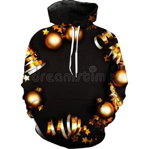New spring, autumn and winter Christmas 3D hoodie boy girl hoodie Santa Claus sweatshirt casual street hoodie mens clothing