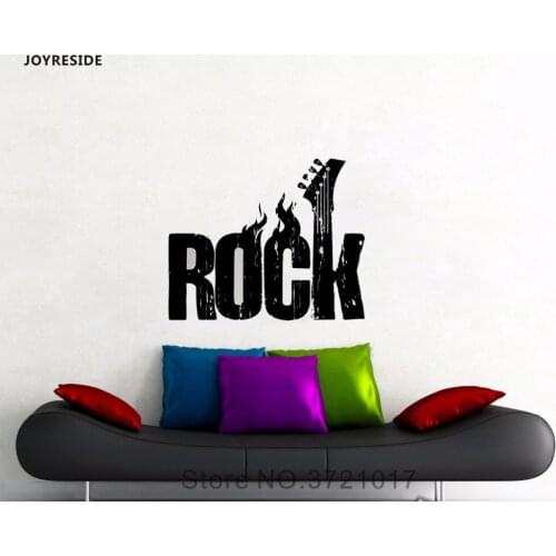 JOYRESIDE Rock Music Styles Wall Decal Vinyl Sticker Kidsroom Art Bedroom Design Murals Housewares Room Decor Decoration A161