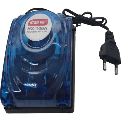 220-240V 5W EU Plug Ultra Silent Aquarium Air Pump Fish Tank Mini Aerator Oxygen Pump Double Outlet Air Pump for Aquarium 1Pcs