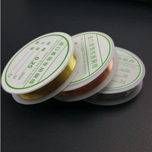 Gold/Rhodium Color Brass Copper Beading Wire Thread Cord for DIY Jewelry Findings Making Accessories