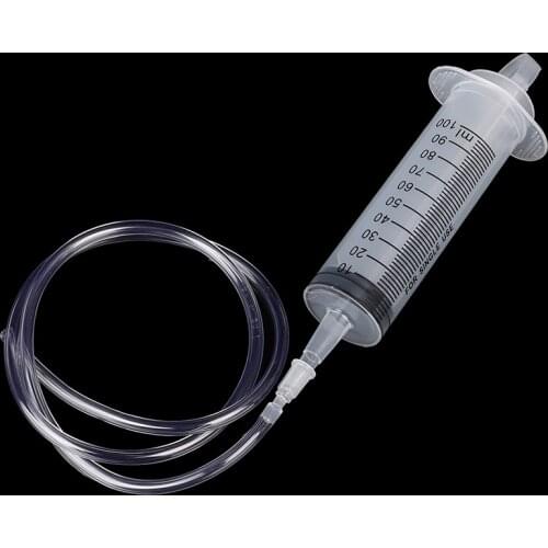 1Pc Epoxy Large Syringe Hypodermic Feeding Syringe 200ML/CC & 100cm Tube For Feeding Ink Cartridge DIY Dosing Of Inks