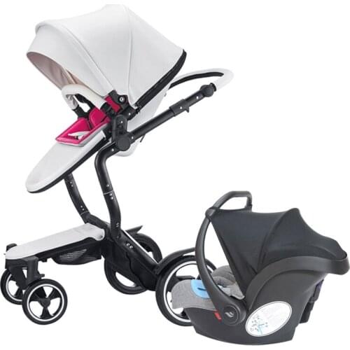 2 in 1 foofoo baby stroller leather aluminium alloy baby luxury fashion baby carriage for the 4 runner pram newborn baby car