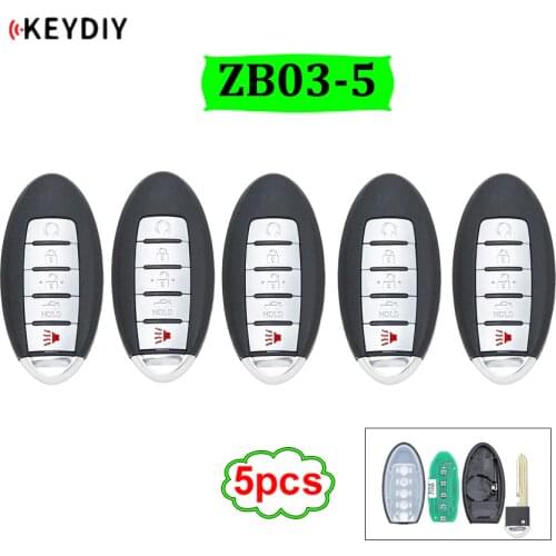 5pcs/lot KEYDIY Universal Smart Key ZB03-5 for KD-X2 Car Key Remote Replacement Fit More than 2000 Models