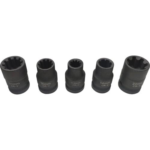 5pcs Brake Caliper Socket Set Brake Pad Screw For VW Audi Porsche Special Sleeve Car Professional Repair Tool