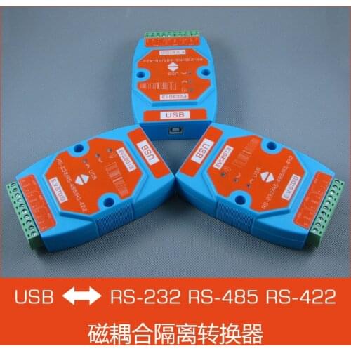 Free Shipping! 1pc Magnetic coupling isolated converter USB to RS485 USB turn RS232 USB to RS422 three in one