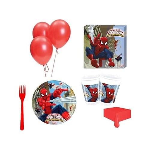 Spiderman Örümcek Adam Süper Parti Seti 16 Kişilik