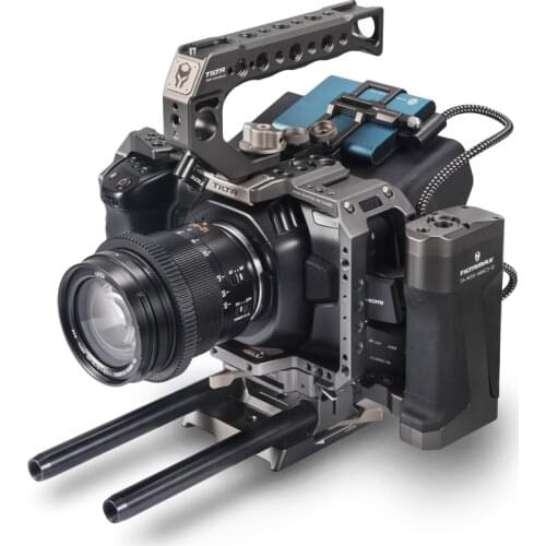 Tilta BMPCC 4K Cage TA-T01-A-G Full Cage SSD Drive Holder Top Handle Wooden side handle for BlackMagic Pocket BMPCC 4K 6k Camera