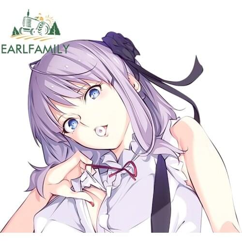 EARLFAMILY 13cm x 10.8cm for Dagashi Kashi Shidare Hotaru RV Anime Bumper Refrigerator Car Stickers Windows Decal VAN Decoration