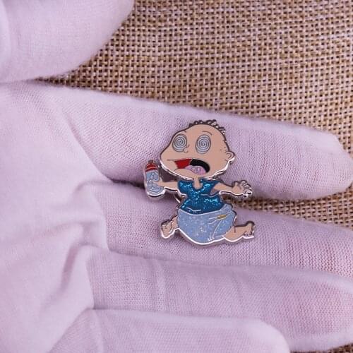 Tommy Pickles enamel pin cute cartoon brooch 90s nostalgic cartoon pop Jewelry
