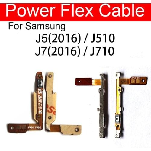 On/Off Power Side Button Flex Cable For Samsung Galaxy J5 2016 J510 J510F J5108 J7 J710 J710F J7108 Power Switch Flex Ribbon