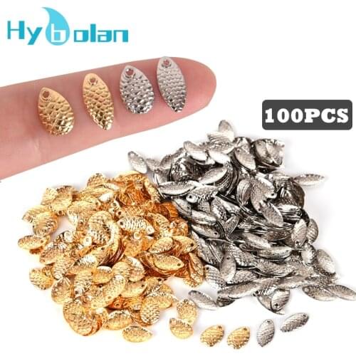 Spoon Lures Fly Fishing Spinner Hard Baits Fly DIY Rings Blades Smooth 100pcs Not Hurt Line Fishing Lure Accessories tool