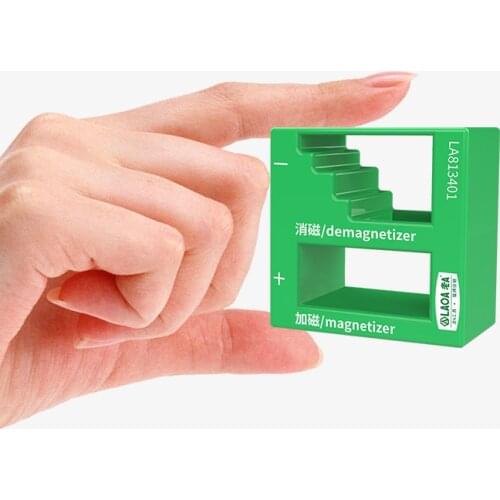 LAOA Magnetizer Demagnetizer Tool Green Screwdriver Magnetic Pick Up Tool Screwdriver Magnetic Degaussing LA813401