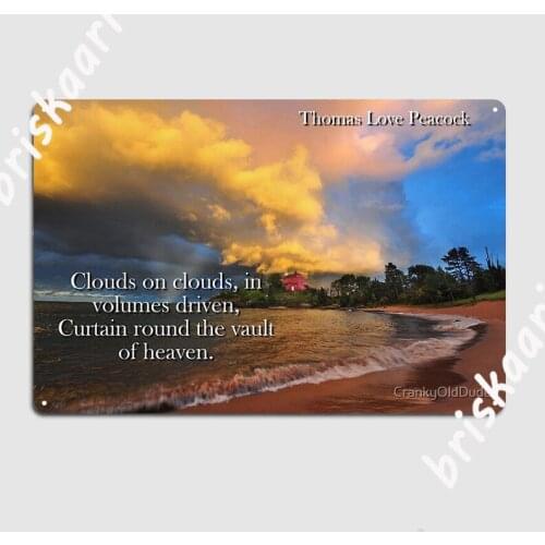 Clouds On Clouds Thomas Love Peacock Metal Sign Plaques Cinema Garage Garage Club personalized Tin sign Poster