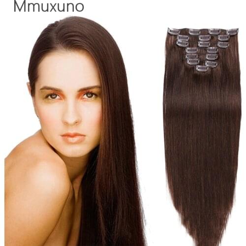 #2 clip hair human hair seven piece set hair piece wig piece